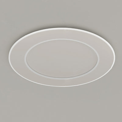 Modern Minimalist PVC Iron Leaf-Shaped Round LED Flush Mount Ceiling Light For Bedroom & Living Room