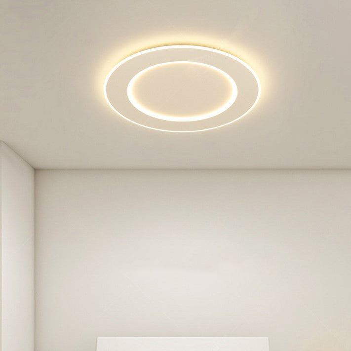 Modern Minimalist PVC Iron Leaf-Shaped Round LED Flush Mount Ceiling Light For Bedroom &amp; Living Room