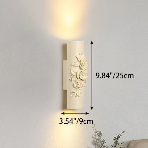 Applique murale 1 lumière en résine, verre, métal et coquille sculptée de style vintage traditionnel pour chambre et salon 