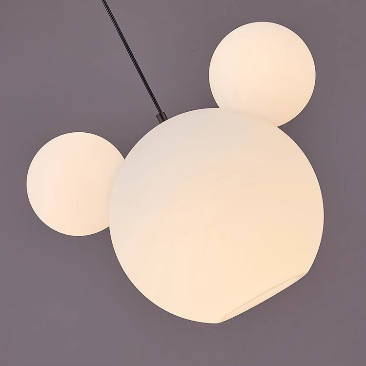 Modern Art Deco PE Iron Kids Doll Round 3-Light Chandelier For Bedroom & Living Room