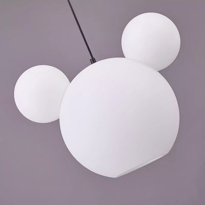 Modern Art Deco PE Iron Kids Doll Round 3-Light Chandelier For Bedroom & Living Room