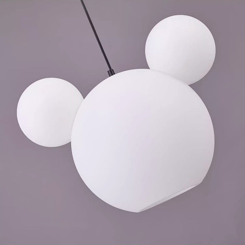 Modern Art Deco PE Iron Kids Doll Round 3-Light Chandelier For Bedroom & Living Room