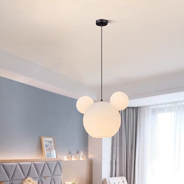 Modern Art Deco PE Iron Kids Doll Round 3-Light Chandelier For Bedroom & Living Room