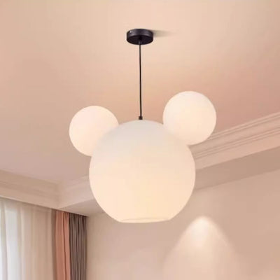 Modern Art Deco PE Iron Kids Doll Round 3-Light Chandelier For Bedroom & Living Room