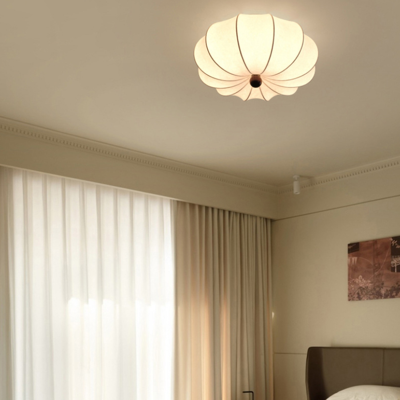 Traditionelle chinesische Seidenholz-Kürbis-förmige LED-Deckenleuchte für Schlafzimmer &amp; Wohnzimmer 