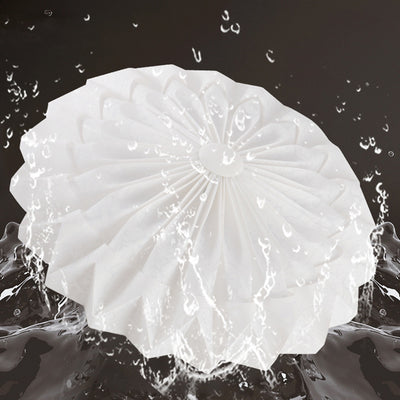 Modern Minimalist Acrylic Iron Pleated Round LED Flush Mount Ceiling Light For Bedroom & Living Room