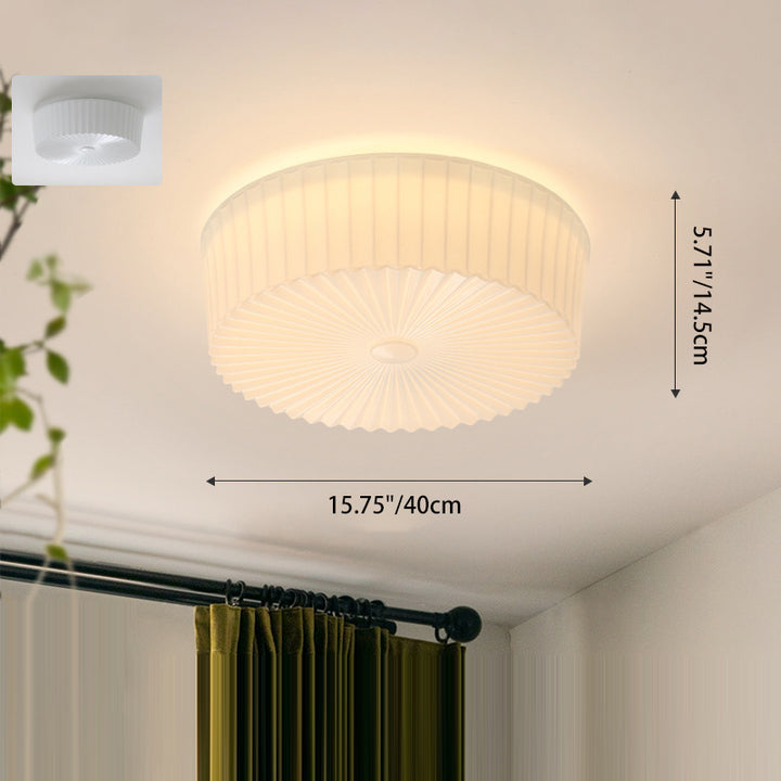 Plafonnier LED rond en verre fer traditionnel français à volants floral pour chambre et salon 