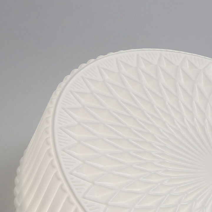 Plafonnier LED rond en verre fer traditionnel français à volants floral pour chambre et salon 