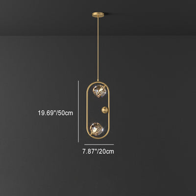Modern Luxury Crystal & Brass Oval Round LED Chandelier For Dining Room & Living Room