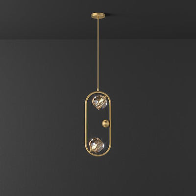 Modern Luxury Crystal & Brass Oval Round LED Chandelier For Dining Room & Living Room