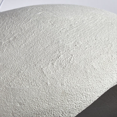 Traditional Japanese Polystyrene Irregular Curved Round 1-Light Pendant Light For Bedroom & Living Room
