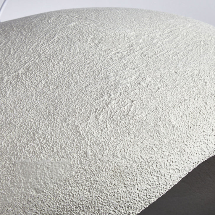 Traditional Japanese Polystyrene Irregular Curved Round 1-Light Pendant Light For Bedroom & Living Room