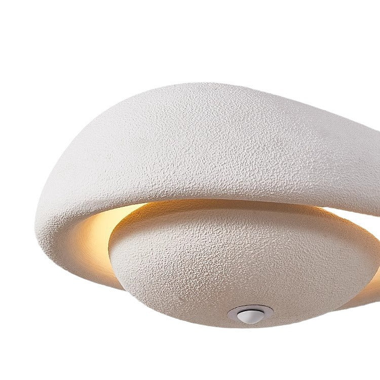 Traditional Japanese Resin Irregular Round 3-Light Chandelier For Bedroom & Living Room