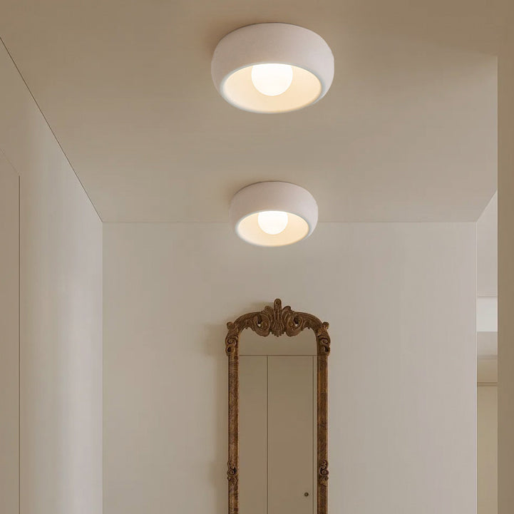 Moderne minimalistische Glas-Kohlenstoffstahl-Runde LED-Deckenleuchte für Schlafzimmer &amp; Wohnzimmer 