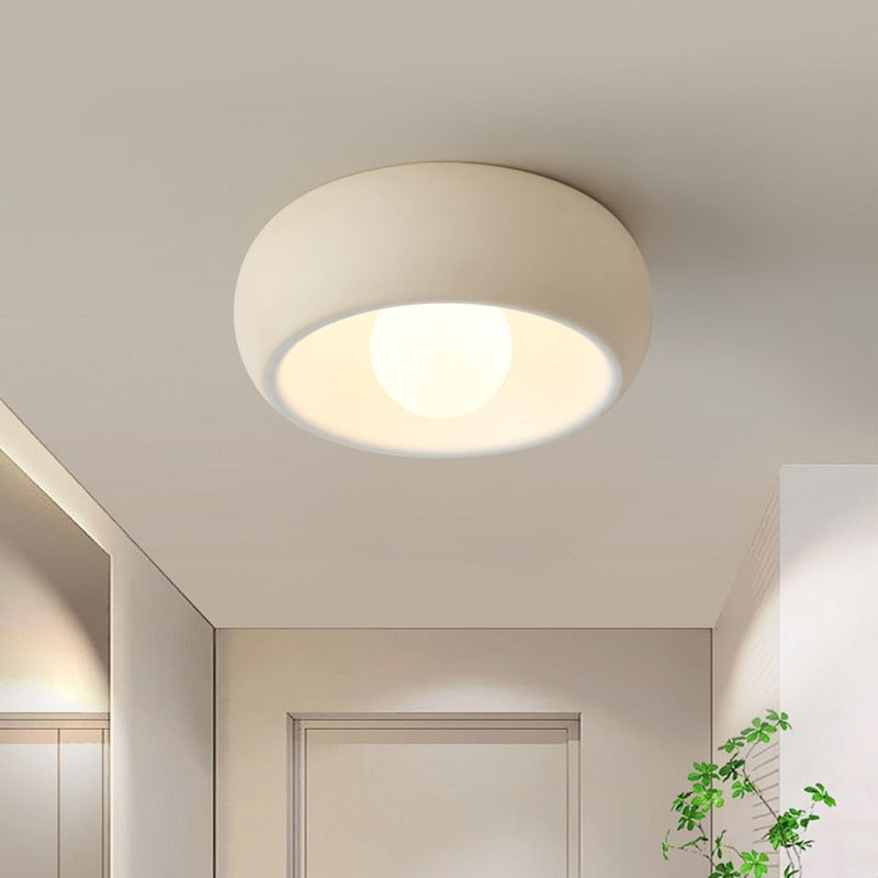 Moderne minimalistische Glas-Kohlenstoffstahl-Runde LED-Deckenleuchte für Schlafzimmer &amp; Wohnzimmer 