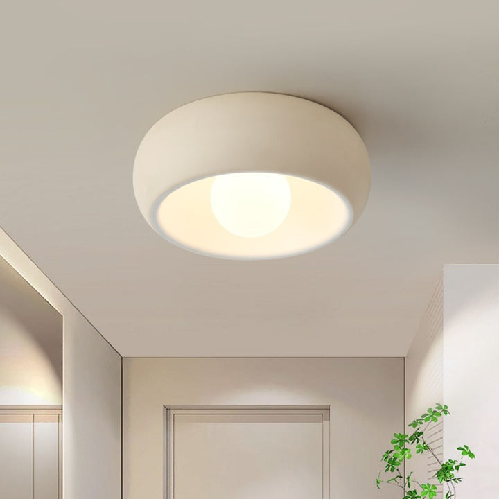 Moderne minimalistische Glas-Kohlenstoffstahl-Runde LED-Deckenleuchte für Schlafzimmer &amp; Wohnzimmer 