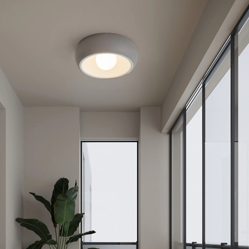 Moderne minimalistische Glas-Kohlenstoffstahl-Runde LED-Deckenleuchte für Schlafzimmer &amp; Wohnzimmer 