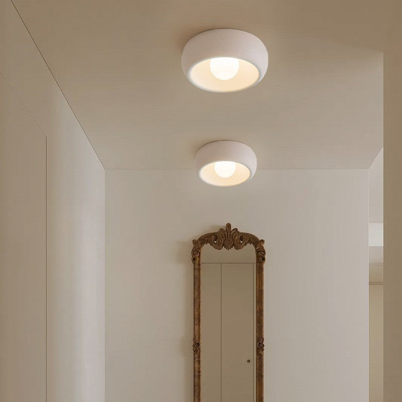Moderne minimalistische Glas-Kohlenstoffstahl-Runde LED-Deckenleuchte für Schlafzimmer &amp; Wohnzimmer 