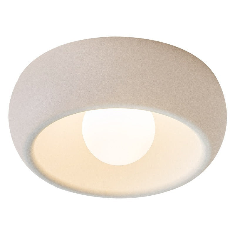 Moderne minimalistische Glas-Kohlenstoffstahl-Runde LED-Deckenleuchte für Schlafzimmer &amp; Wohnzimmer 