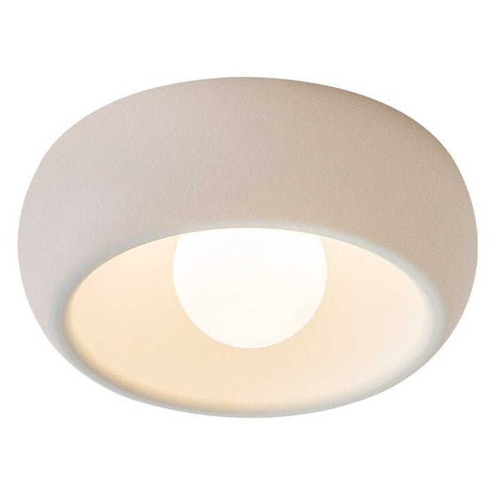 Moderne minimalistische Glas-Kohlenstoffstahl-Runde LED-Deckenleuchte für Schlafzimmer &amp; Wohnzimmer 