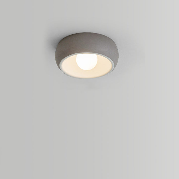 Moderne minimalistische Glas-Kohlenstoffstahl-Runde LED-Deckenleuchte für Schlafzimmer &amp; Wohnzimmer 