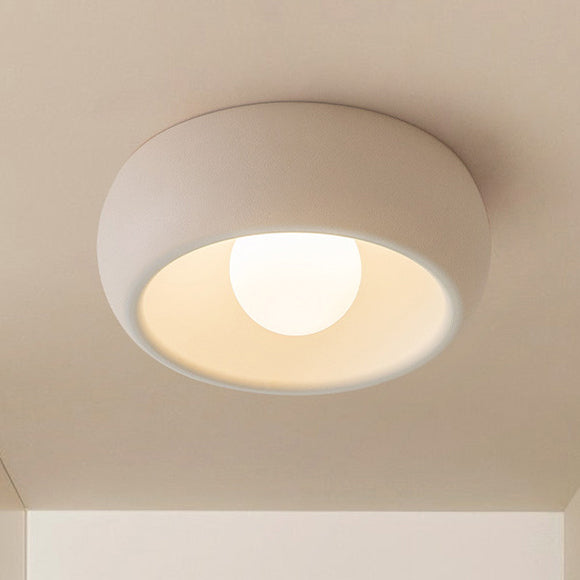 Moderne minimalistische Glas-Kohlenstoffstahl-Runde LED-Deckenleuchte für Schlafzimmer &amp; Wohnzimmer 
