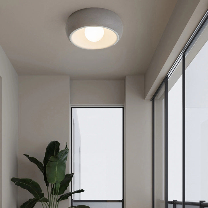 Moderne minimalistische Glas-Kohlenstoffstahl-Runde LED-Deckenleuchte für Schlafzimmer &amp; Wohnzimmer 