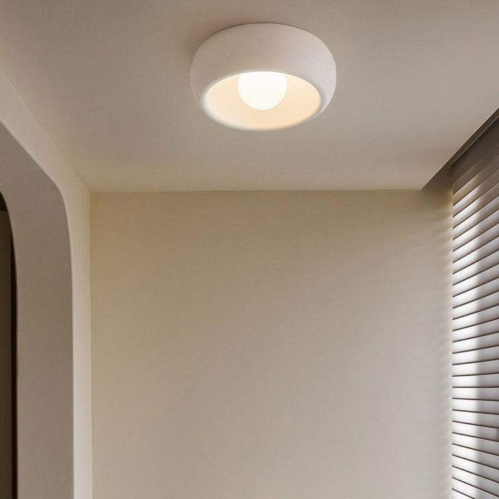 Moderne minimalistische Glas-Kohlenstoffstahl-Runde LED-Deckenleuchte für Schlafzimmer &amp; Wohnzimmer 