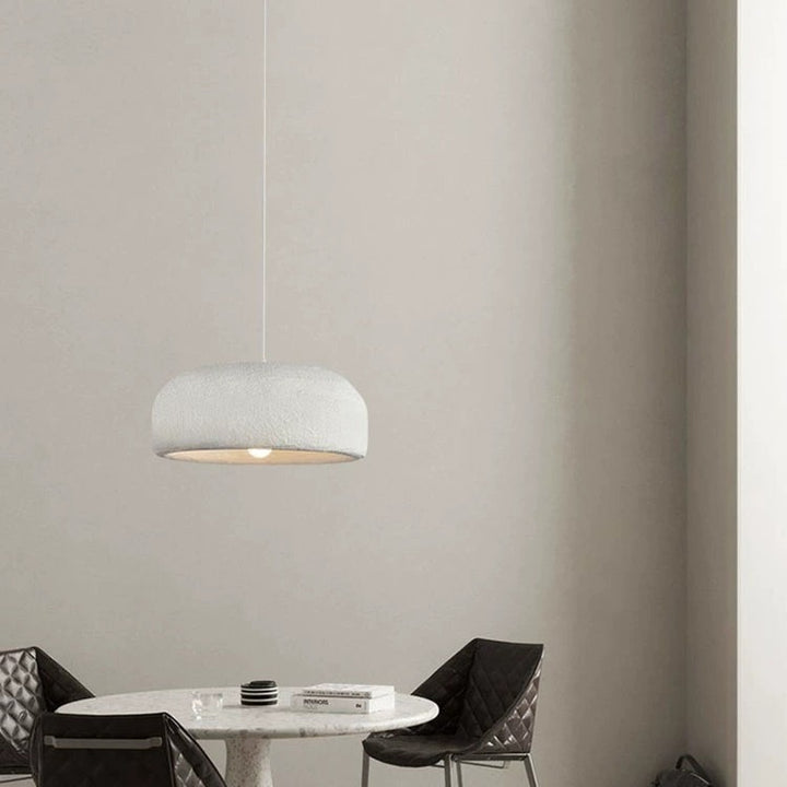 Lámpara colgante de 1 luz con forma de cúpula de resina y fibra de vidrio japonesa tradicional para comedor y sala de estar 