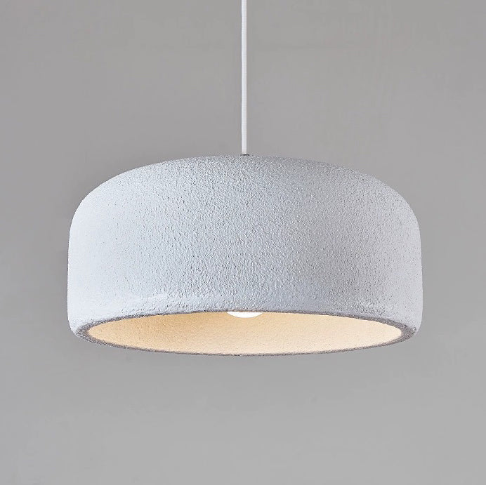 Traditional Japanese Resin Fiberglass Dome-Shaped 1-Light Pendant Light For Dining Room & Living Room