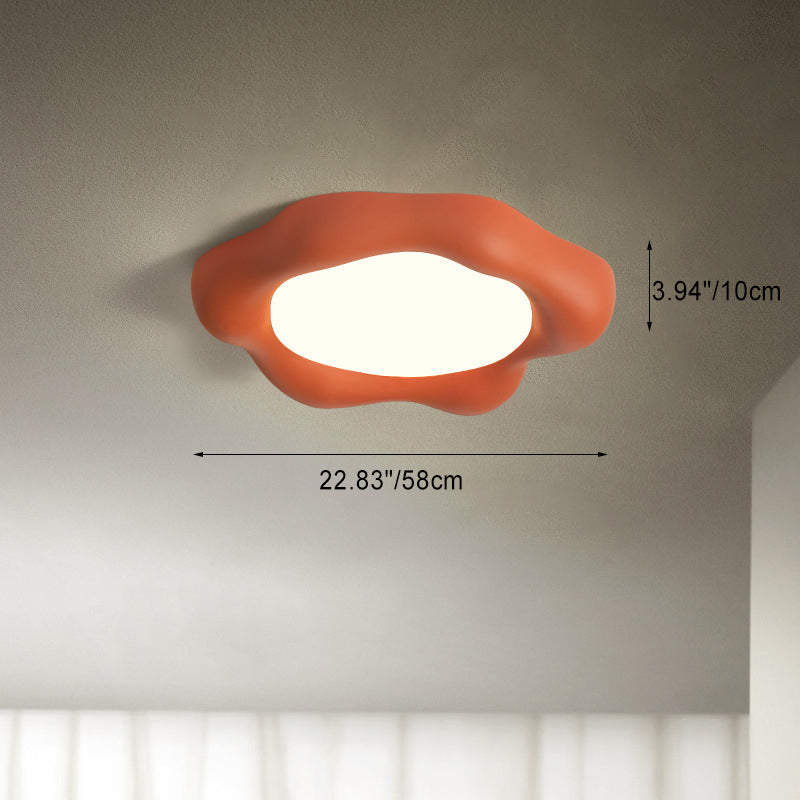 Luz de techo empotrada LED de acrílico de fibra de vidrio floral escandinava contemporánea para dormitorio y sala de estar 