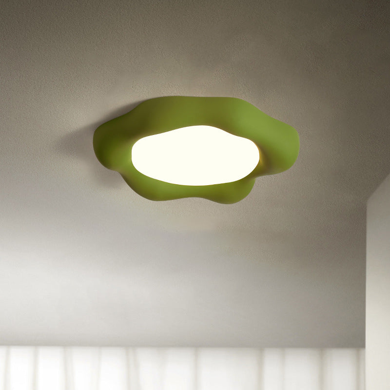 Luz de techo empotrada LED de acrílico de fibra de vidrio floral escandinava contemporánea para dormitorio y sala de estar 