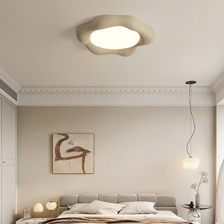 Luz de techo empotrada LED de acrílico de fibra de vidrio floral escandinava contemporánea para dormitorio y sala de estar 