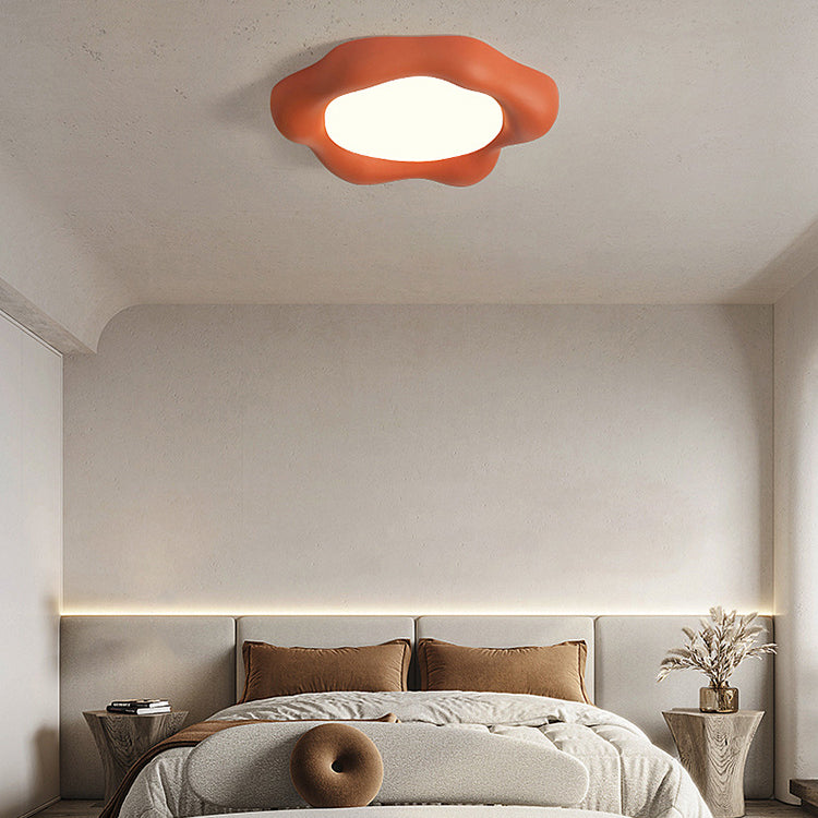 Luz de techo empotrada LED de acrílico de fibra de vidrio floral escandinava contemporánea para dormitorio y sala de estar 