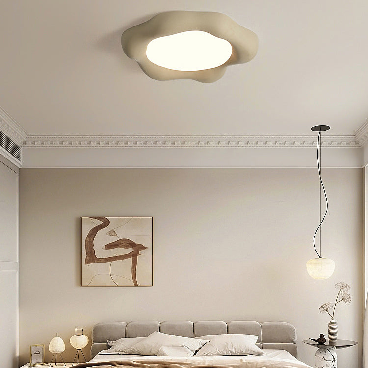 Luz de techo empotrada LED de acrílico de fibra de vidrio floral escandinava contemporánea para dormitorio y sala de estar 