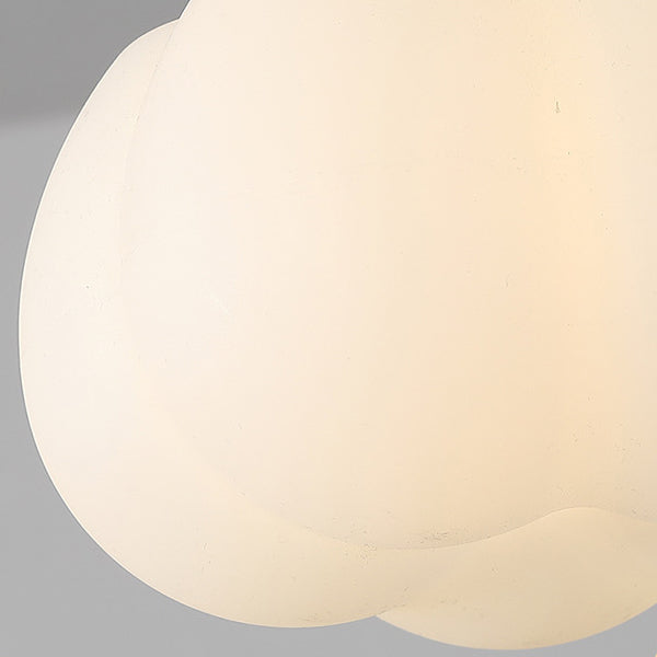 Traditional Japanese PE Metal Rubber Wood Round Pumpkin 1-Light Pendant Light For Bedroom &amp; Living Room