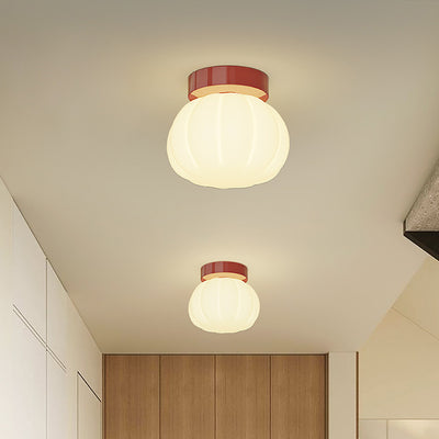 Moderne minimalistische PE Eisen Kürbis Runde LED Deckenleuchte für Schlafzimmer & Wohnzimmer 