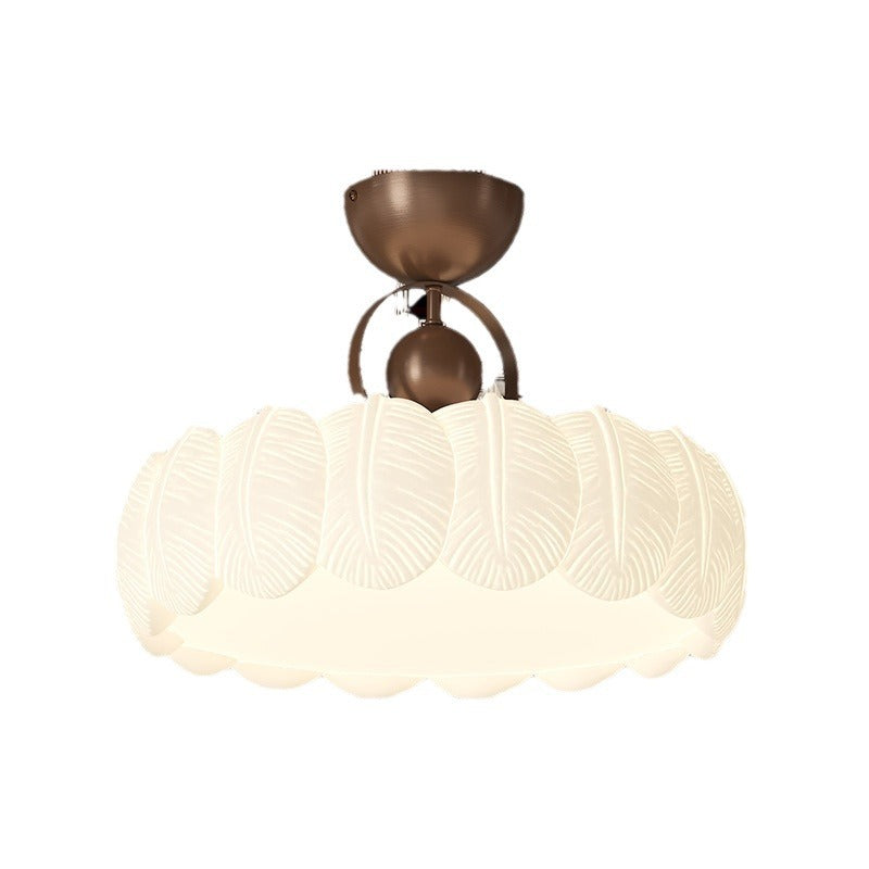 Moderne Art Deco PE Eisen Blase Feder Runde LED Deckenleuchte für Schlafzimmer &amp; Wohnzimmer 
