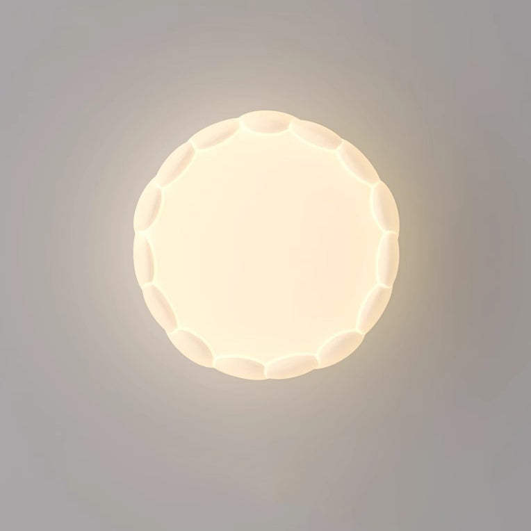 Luz de techo empotrada LED redonda de burbuja de crema de hierro PE creativa contemporánea para dormitorio y sala de estar 