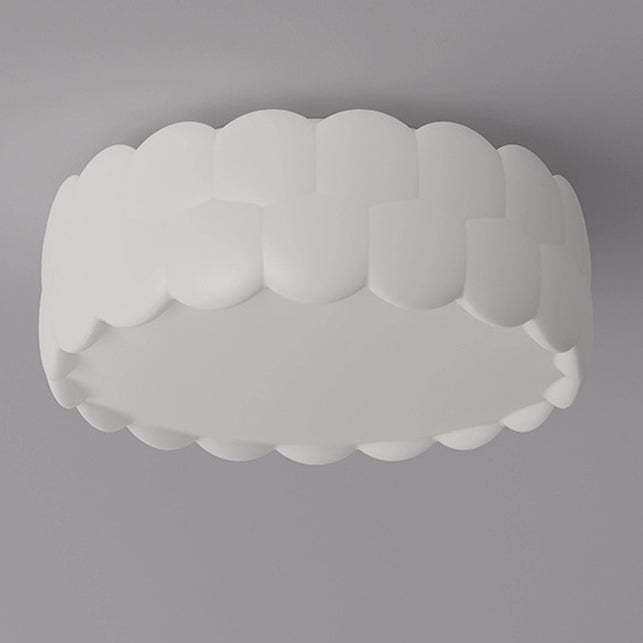Luz de techo empotrada LED redonda de burbuja de crema de hierro PE creativa contemporánea para dormitorio y sala de estar 