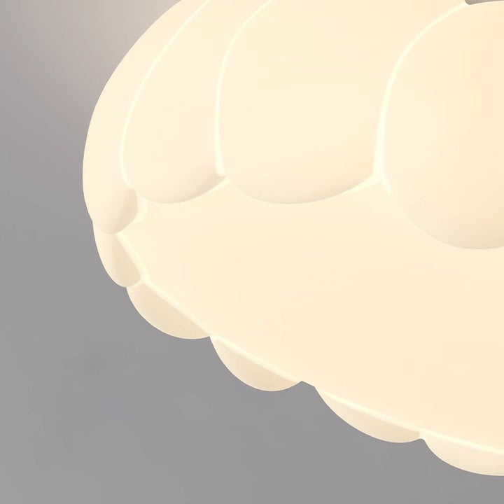 Luz de techo empotrada LED redonda de burbuja de crema de hierro PE creativa contemporánea para dormitorio y sala de estar 