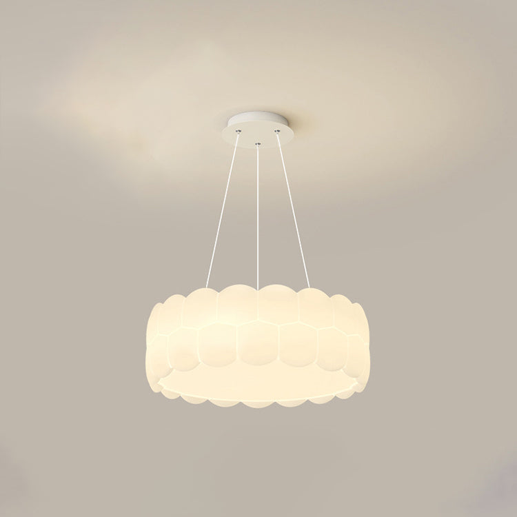 Lustre LED Rond à Vagues de Bulles en Fer Créatif Contemporain pour Salon et Salle à Manger 