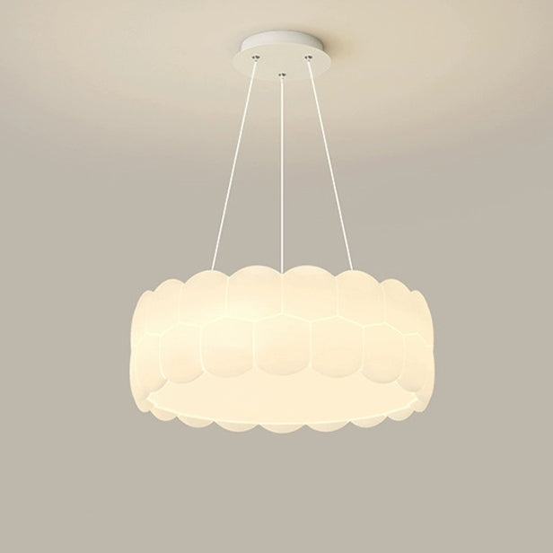 Lustre LED Rond à Vagues de Bulles en Fer Créatif Contemporain pour Salon et Salle à Manger 