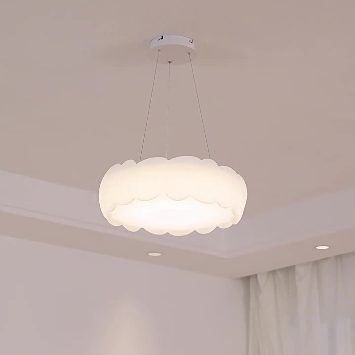 Lustre LED Rond à Vagues de Bulles en Fer Créatif Contemporain pour Salon et Salle à Manger 