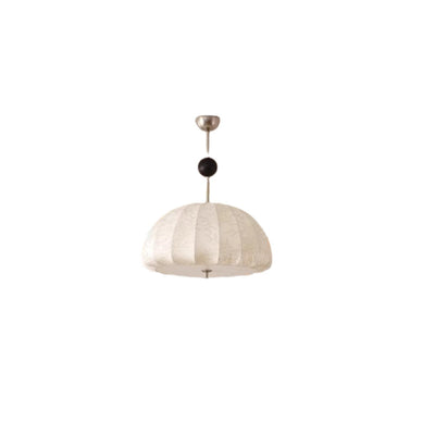 Traditionelles französisches Stoff-Holz-Metall-Ventilatormuster 3/5-Licht Semi-Flush Mount Deckenleuchte für Schlafzimmer & Wohnzimmer 