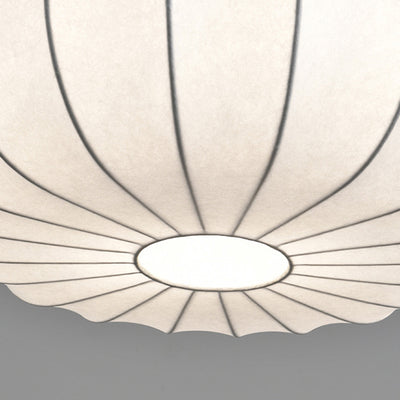 Chandelier traditionnel japonais en fausse soie à rayures de citrouille avec 1/2/3 lumières pour chambre et salon 