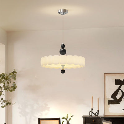 Traditional French PE Iron Cream Motion Globe LED Chandelier For Bedroom & Living Room