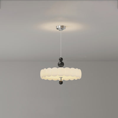 Traditional French PE Iron Cream Motion Globe LED Chandelier For Bedroom & Living Room