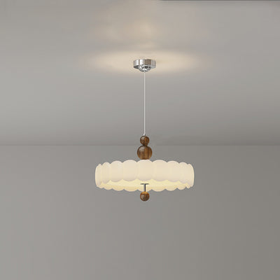 Traditional French PE Iron Cream Motion Globe LED Chandelier For Bedroom & Living Room