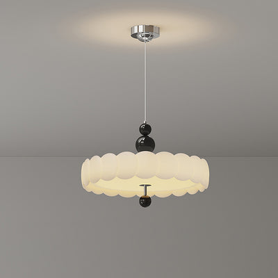 Traditional French PE Iron Cream Motion Globe LED Chandelier For Bedroom & Living Room